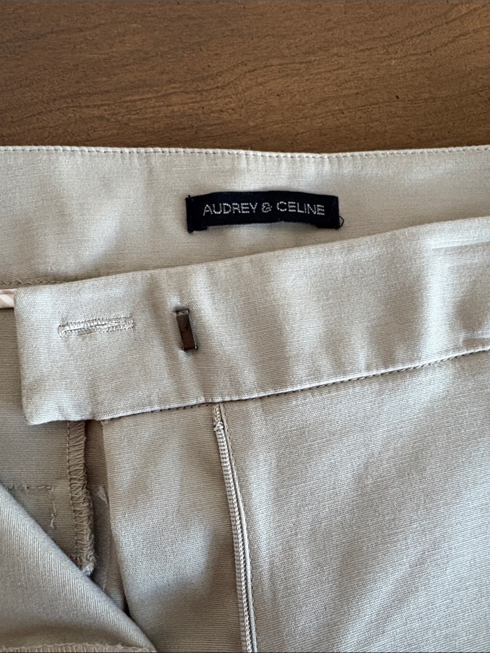 Audrey & Celine Women's Neutral Beige Capris